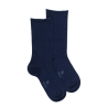 Chaussettes courtes TENCEL™ Lyocell unies pour femmes - Bleu matelot