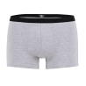 Boxer pour homme en coton stretch mélangé uni avec bande élastique portant le logo de la marque - Gris Rocheux | Doré Doré