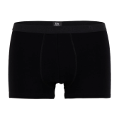 Boxer pour homme en coton stretch uni avec bande élastique siglée - Noir | Doré Doré
