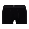 Boxer pour homme en coton stretch uni avec bande élastique siglée - Noir