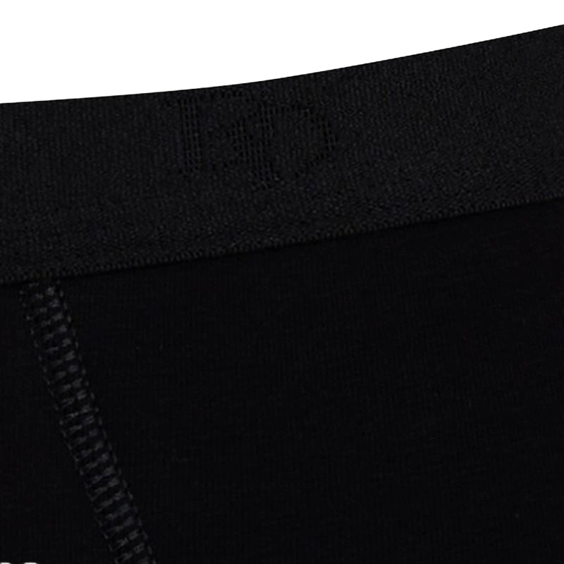 Boxer pour homme en coton stretch uni avec bande élastique siglée - Noir | Doré Doré