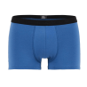 Boxer pour homme en coton stretch uni avec bande élastique siglée - Bleu Macadam