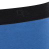 Boxer pour homme en coton stretch uni avec bande élastique siglée - Bleu Macadam | Doré Doré