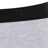 Boxer pour homme en coton stretch mélangé uni avec bande élastique portant le logo de la marque - Gris Rocheux | Doré Doré