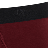 Boxer pour homme en coton stretch uni avec bande élastique siglée - Aubergine | Doré Doré
