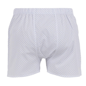 Caleçon homme en coton à motif - Blanc & Bleu Pirogue | Doré Doré