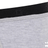Slip pour homme en coton stretch mélangé uni avec bande élastique siglée - Gris Rocheux | Doré Doré