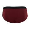Slip pour homme en coton extensible uni avec bande élastique siglée - Aubergine | Doré Doré