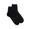 Socquettes Soft coton uni pour hommes - Noir