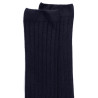 Chaussettes hautes côtelées bleu foncé en coton doux pour enfants | Doré Doré