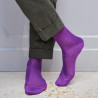 Chaussettes homme luxe en pur fil d'écosse extra fin - Violet Provence | Doré Doré