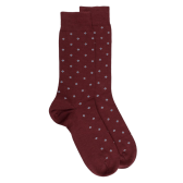 Chaussettes en laine motif cravate - Bordeaux | Doré Doré