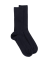 Chaussettes sans bord élastique en coton égyptien - Spécial jambes sensibles - Bleu marine foncé