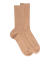 Chaussettes sans bord élastique en coton égyptien - Spécial jambes sensibles - Beige désert