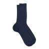 Chaussettes homme jambe sensible sans bord élastique en fil d'Ecosse - Bleu marine