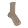 Chaussettes homme jambe sensible sans bord élastique en fil d'Ecosse - Terre kaki
