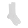 Chaussettes homme jambe sensible sans bord élastique en fil d'Ecosse - Blanc