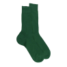 Chaussettes homme à côtes 100% fil d'Écosse - Vert Chlorophyle