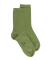 Chaussettes femme Soft Coton à bord souple - Vert