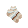 Socquettes enfant à rayures en coton avec effet brillant - Beige Grège