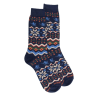 Chaussettes homme en coton à motif de Noël - Bleu Voilier | Doré Doré