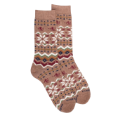 Chaussettes homme en coton à motif de Noël - Marron Caille | Doré Doré