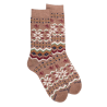 Chaussettes homme en coton à motif de Noël - Marron Caille