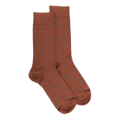 Chaussettes homme en coton à motif fer à cheval - Orange écureuil | Doré Doré
