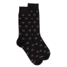 Chaussettes homme en coton à motif fer à cheval - Noir | Doré Doré