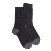 Chaussettes femme en laine polaire - Gris anthracite & Gris oxford | Doré Doré