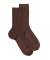 Chaussettes femme à côtes en fil d'Écosse - Bois