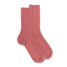 Chaussettes femme à côtes en fil d'Écosse - Rose Jouy | Doré Doré