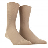 Chaussettes homme à côtes sans bord élastique en fil d'Écosse - Marron Faon | Doré Doré