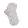 Socquettes femme fines en fil d'Écosse - Gris Métal
