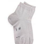 Socquettes femme fines en fil d'Écosse - Gris Métal | Doré Doré