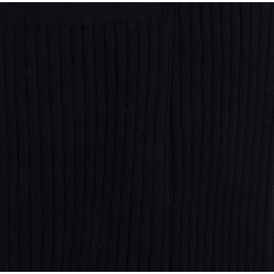 Chaussettes femme à côtes en fil d'Écosse - Noir | Doré Doré