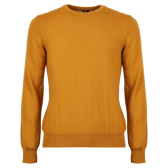 Pull à col rond en pure laine - Jaune Moutarde | Doré Doré