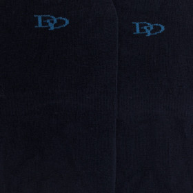 Chaussettes invisibles homme en coton égyptien et bandes anti-glisse - Bleu marine | Doré Doré
