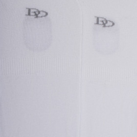 Chaussettes invisibles homme en coton égyptien et bandes anti-glisse - Blanc | Doré Doré