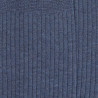 Chaussettes Homme côtelées en pur fil d'Ecosse - Bleu jean | Doré Doré