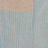 Chaussettes homme à côtes bicolores en fil d'Écosse - Beige et bleu | Doré Doré