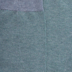 Chaussettes homme en fil d'Écosse renforcé à motifs caviar - Bleu glacier et vert Chlorophyle | Doré Doré