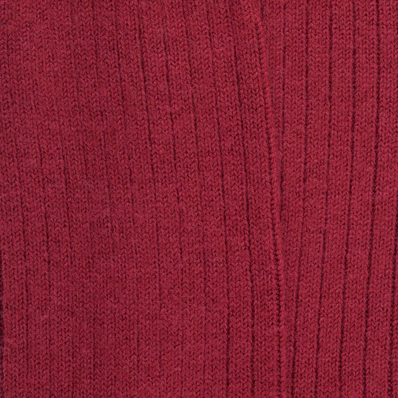 Chaussettes homme à côtes en laine - Rouge pommard | Doré Doré