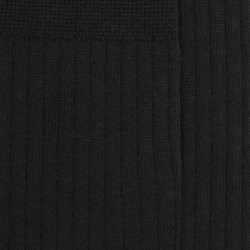 Chaussettes homme côtelées en laine mérinos renforcée - Noir | Doré Doré