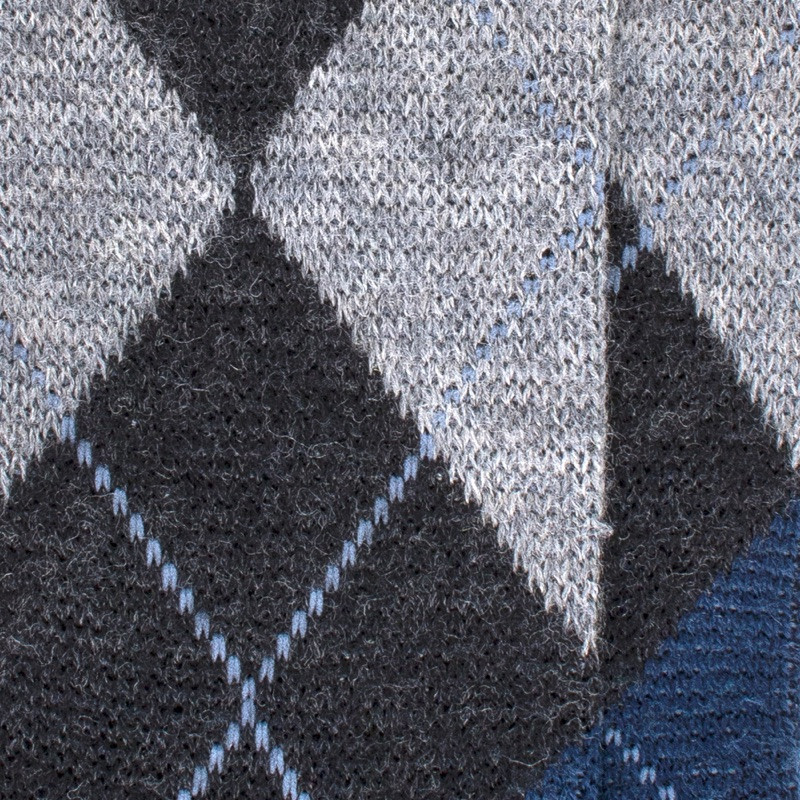 Chaussettes à motifs Fair Isle en laine mérinos et coton homme
