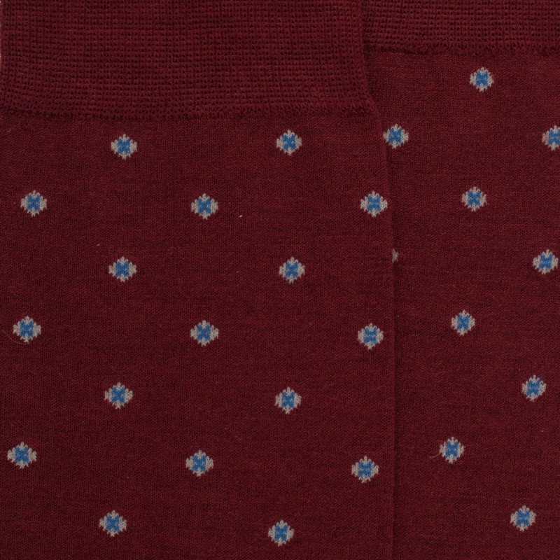 Chaussettes en laine motif cravate - Bordeaux | Doré Doré