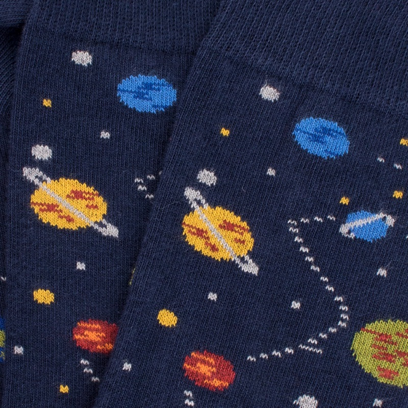 Coffret cadeau 3 paires de chaussettes fantaisie - Bleu | Doré Doré