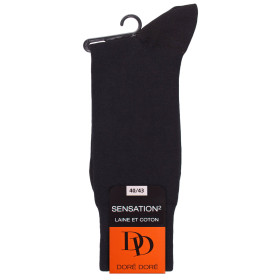 Lot de 7 paires de chaussettes Sensation Laine & Coton dont 1 gratuite - Noir | Doré Doré