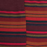 Chaussettes rayures fines multicolores en laine mérinos - Aubergine & Framboise | Doré Doré