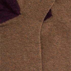 Chaussettes homme en laine polaire - Seigle & bordeaux | Doré Doré